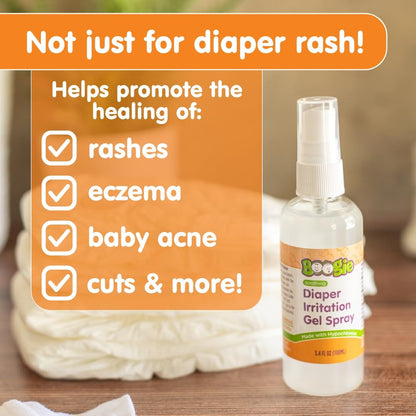 Boogie Hypochlorous Acid Diaper Irritation Gel Spray - 3.4 oz - Baby Essentials for Diaper Rash, Soothing Cleansing Spray