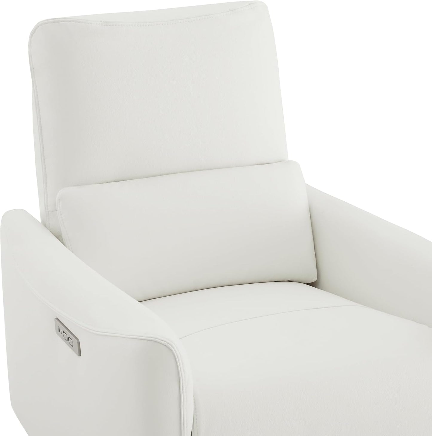 CHITA Power Recliner Chair Swivel Glider, FSC Certified Upholstered Living Room Nursery Reclining Sofa Chair with Lumbar Support, Linen
