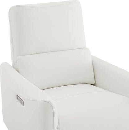 CHITA Power Recliner Chair Swivel Glider, FSC Certified Upholstered Living Room Nursery Reclining Sofa Chair with Lumbar Support, Linen