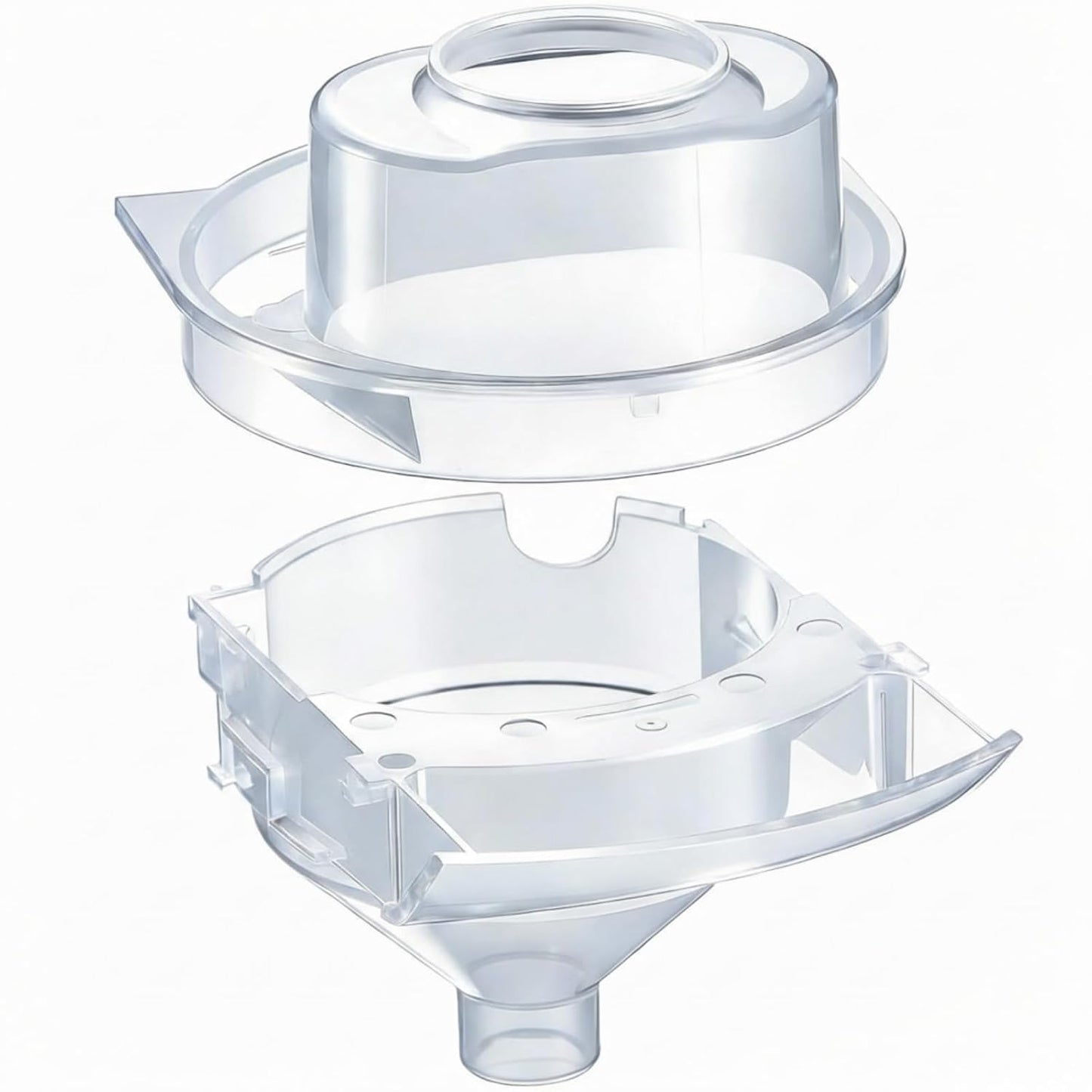 Remerry 1 Set Replacement Funnel Compatible with Baby Brezza Formula Pro Advanced Replacement Parts Funnel and Cover Compatible with Baby Formula Dispenser, Clear, Easy to Use and Clean