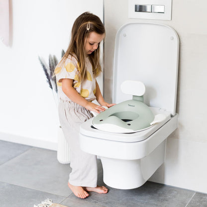 Kindsgut Whale Potty Training Seat for Toddlers – Kids Toilet Seat with Backrest, Non-Slip, Fits Round & Oval Toilet Seats, Designed in Germany, Peach