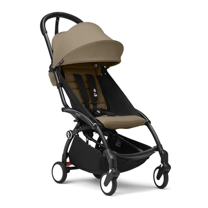 Stokke YOYO3 Stroller from 6 Months - Includes Black Frame, Seat Cushion & Canopy - Folds in & Out in a Flash - Light & Compact - Carry-On Compatible