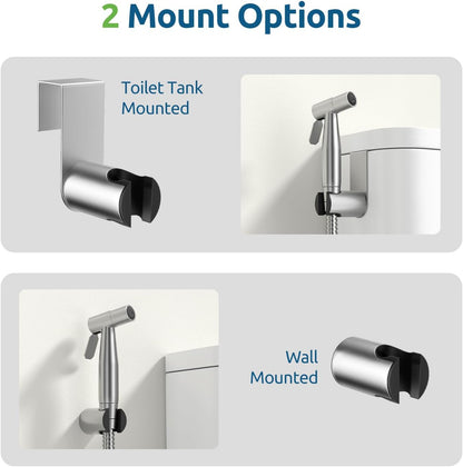 Handheld Bidet Sprayer for Toilet, Muslim Shower Water Jet Spray for Toilet, Bidet Faucet Cloth Diaper Sprayer for Baby Wash, Adjustable Water Pressure with Bidet Hose for Feminine Wash