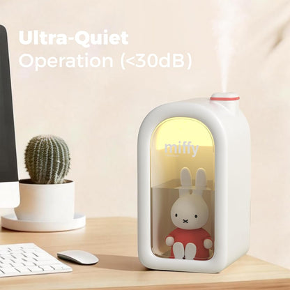 Mipow X Miffy Cool Mist Humidifier - Ultrasonic Quiet, Mini Cute Humidifier with Night Light, 380ml Humidifiers for Bedroom/Babies Nursery/Office