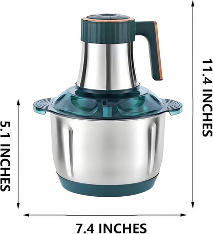 3L Electric Meat Grinder, Stainless Steel Dough Machine, 300w Strong Food Processing Machine, 5-Speed Mode, Used For Dough Stirring, Onion, Meat, Nuts, Fruits, Garlic, Vegetables, Baby Food