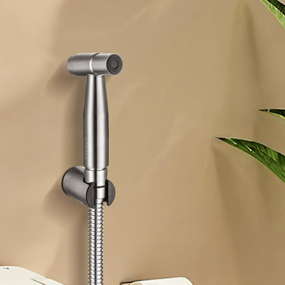 Handheld Bidet Sprayer for Toilet, Premium Stainless Steel Bathroom Bidet Sprayer Set with One-Click Start & Powerful Pressure, Baby Cloth Diaper Sprayer with Complete Accessories - Matte Black