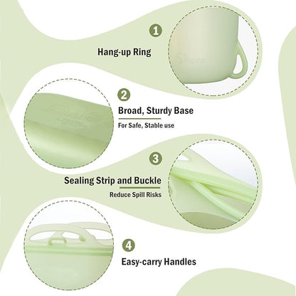 Silicone Travel Bottle Sterilizer Bags | 2000ml Microwave Steam Sterilizer Bags for Baby Bottles, Breast Pump & Pacifiers, Reusable Steam Sterilizing Bags for Travel and Home Use (Clear Milk White)