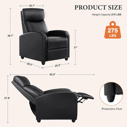 Sweetcrispy Recliner Chair, 360 Swivel Rocker Chair for Adults, Glider Rocker Recliners, Nursery Chairs for Living Room, High Back, Upholstered Deep Seat, Classical Brown