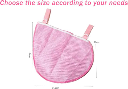 2 Pack Portable Side Sling Stroller Cargo Net ,Non-Slip and Adjustable Straps Storage Mesh Bag ,Food Storage , Storage Bag for Baby Stroller Cargo Mesh Bag Storage Universal Stroller Organizer (Blue)