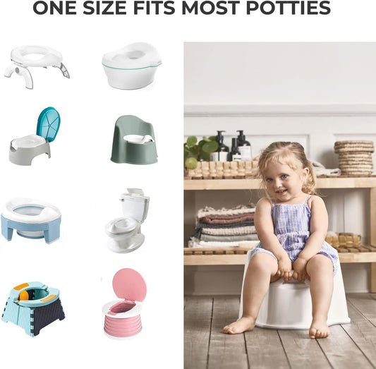 Disposable Potty Liners with Absorbent Pads – 30 Counts, Leak-Proof Travel Toilet Bags for Toddlers, Fit OXO Tot & Most Portable Chairs, Potty Training Refill Bags for Kids