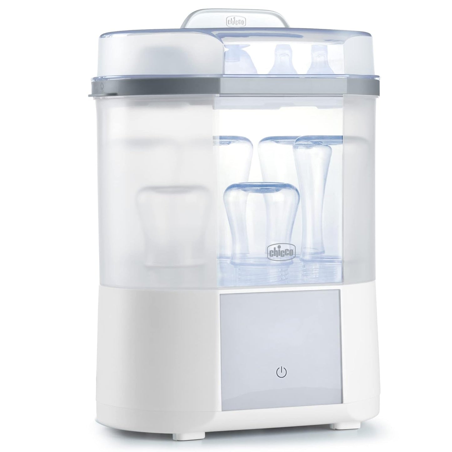 Chicco 3-in-1 Modular Electric Steam Sterilizer for Baby Bottles, Feeding Accessories, and More | Eliminates 99.9% of Germs | 3 Configurations | Automatic Shut-Off and Quiet Operation
