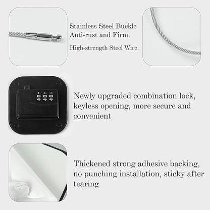 Child Safety Cabinet Locks,Drawer Locks with Combination Closet Lock,Fridge Lock,Child Proof Refrigerator Lock,Child Lock(Black 4Pcs)