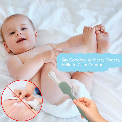 3-Pack Baby Diaper Cream Spatula - Baby Diaper Rash Cream Applicator for Butt Paste - Diaper Cream Brush for Newborn Essentials (grey, pink, white)