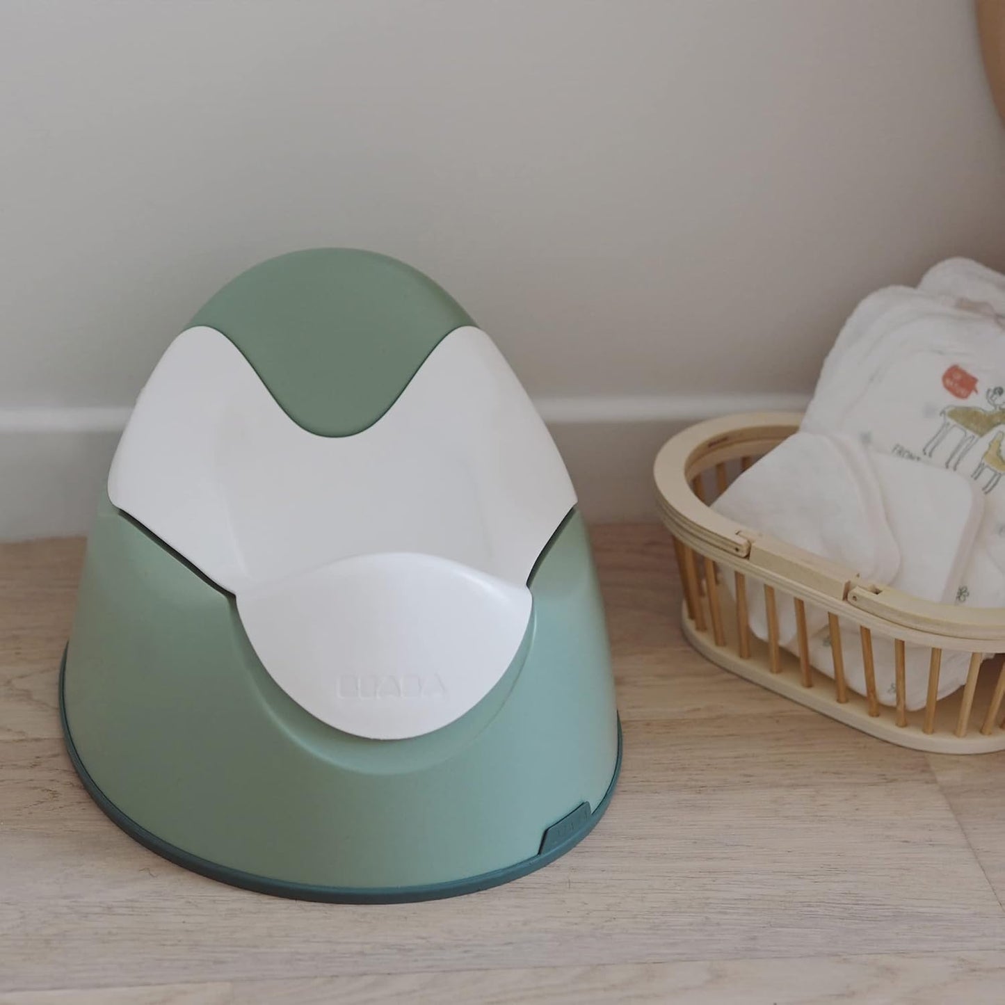 BEABA Ergonomic Training Potty, Provides Comfort and Support, Lightweight & Portable, Compact Toddler Potty (Rain)