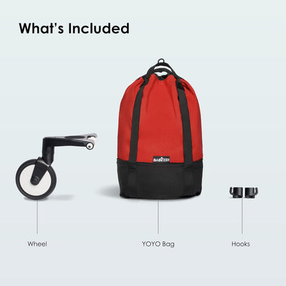 Babyzen YOYO Bag, Toffee - Offers Extra and Sturdy Storage on YOYO2 - Includes Bag, Rolling Base and Hooks
