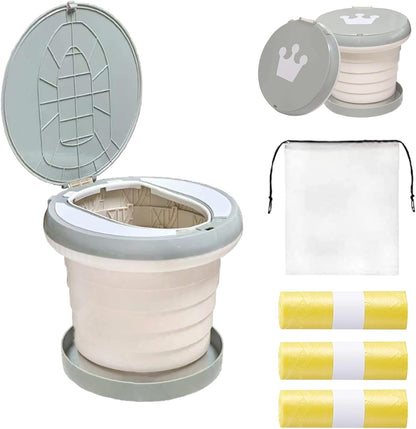 Travel Potty for Toddler, Portable and Foldable Toilet, Apply to Seat Emergency Toilet for Car, Camping, Outdoor, Indoor (green, small)