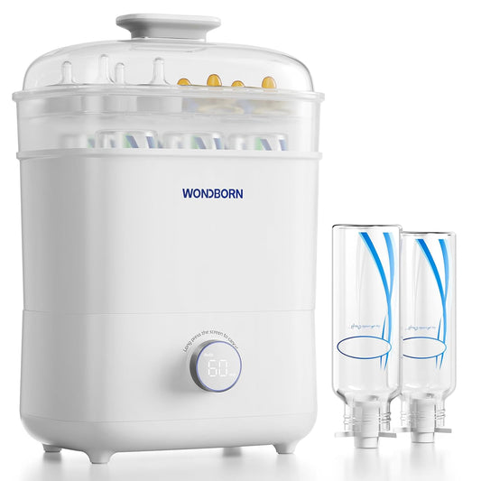 Bottle Sterilizer and Dryer, 99.999% Deep Sterilization, 6-min Rapid Disinfection, Up to 12 Bottles, HEPA Filter, All-in-One for Baby Bottles, Breast Pump Parts & Newborn Essentials