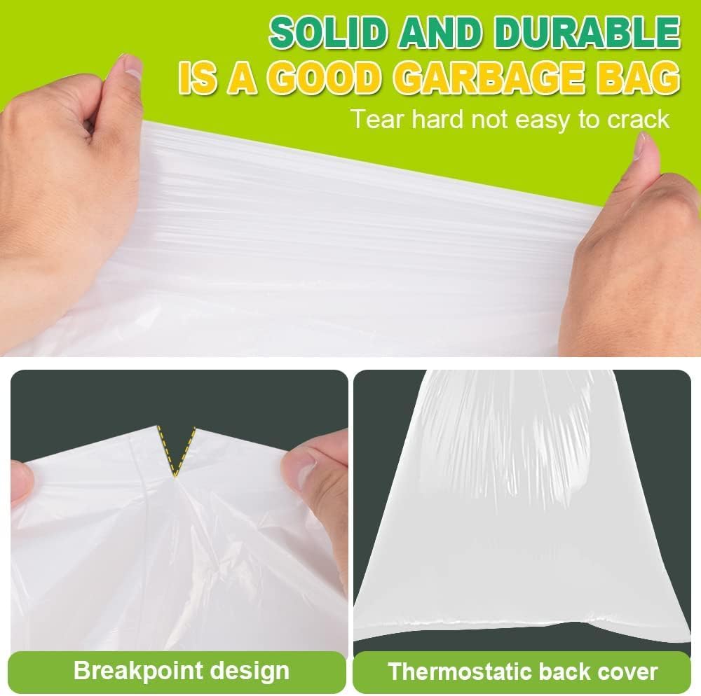 Handle Trash Bags 4 Gallon 100 Counts Small Garbage Bags for Office,Kitchen,Bedroom Waste Bin, Rubbish,Trash Can Liner