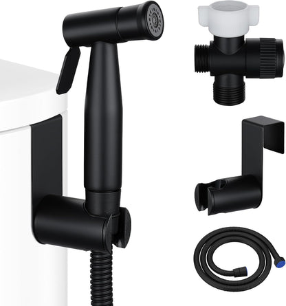 Handheld Bidet Sprayer for Toilet Brushed Nickel with Leakproof Hose,Stainless Steel Cloth Diaper Sprayer,Adjustable Water Pressure,Dual Mode Wall/Toilet Mount Jet Spray for Baby Feminine Senior Wash