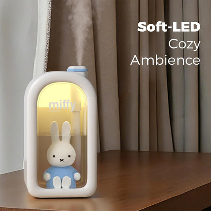 Mipow X Miffy Cool Mist Humidifier - Ultrasonic Quiet, Mini Cute Humidifier with Night Light, 380ml Humidifiers for Bedroom/Babies Nursery/Office