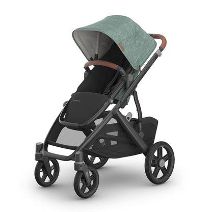 UPPAbaby Vista V3 Convertible Single-to-Double Stroller for Baby & Toddler, 30+ Configurations, Car Seat Compatible, All-Wheel Suspension, XL Basket – Owen (Mocha Mélange/Carbon Frame)