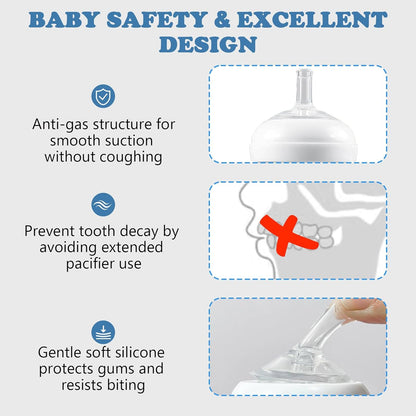Sippy Spout Nipples for Philips Avent Natural Baby Bottles – Soft Silicone Trainer Nipple for 6M+ Babies, BPA-Free, Spill-Resistant, Pack of 4