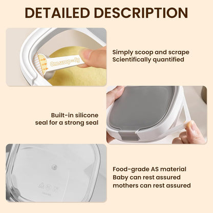 Airtight Coffee Canister-27oz Sugar and Dry Food Container BPA Free with Spoon and Layered Storage for Grounds Coffee, Beans, Tea, Sugar, Flour, Cereal,Formula