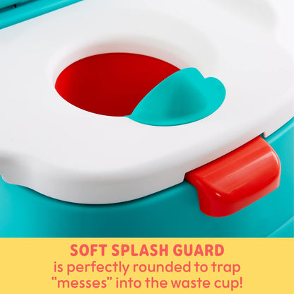 Sesame Street Cookie Monster Terrific 3 in 1 Potty Training Toilet Seat and Step Stool, Easy Clean Design with Flush Handle and Sounds, Portable, Great for Travel, Perfect for Toddler Boys & Girls 1-3