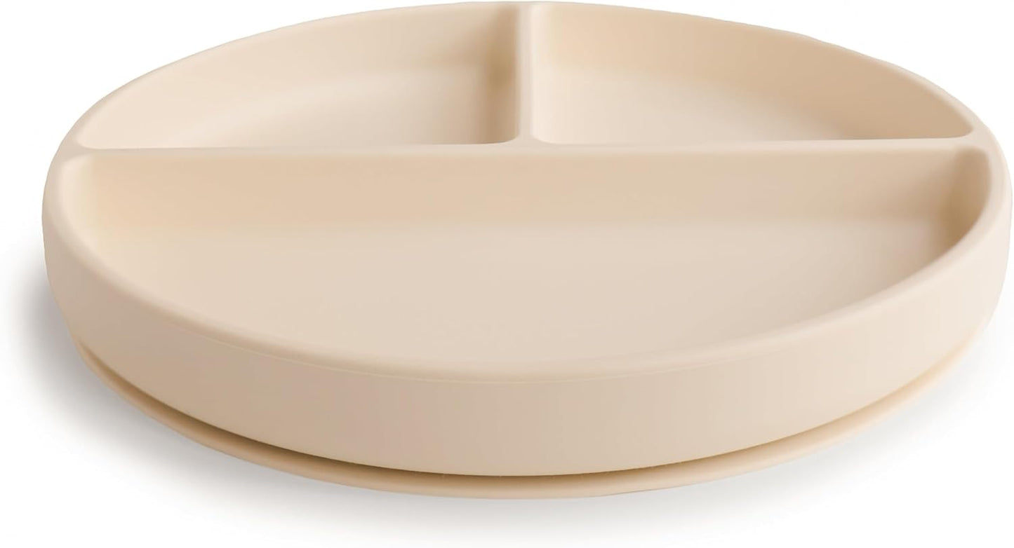 mushie Silicone Suction Plate | BPA-Free Non-Slip Design (Soft Lilac)
