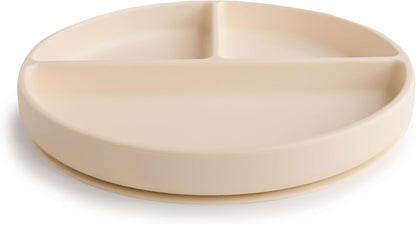 mushie Silicone Suction Plate | BPA-Free Non-Slip Design (Soft Lilac)