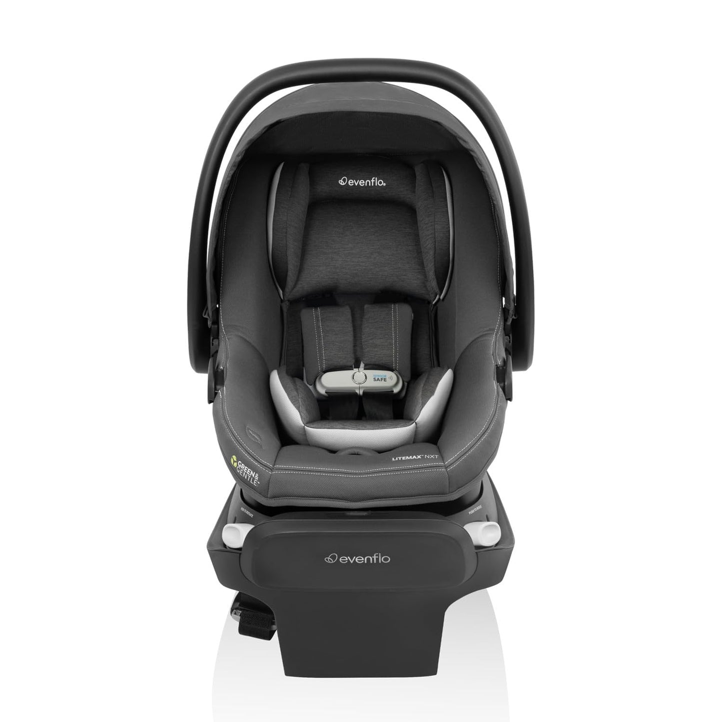 Evenflo Revolve180 LiteMax NXT Rotating Rear-Facing Lightweight Preemie and Infant Car Seat 3-30lbs. with SensorySoothe. Easy Install with Base (Agate Purple)