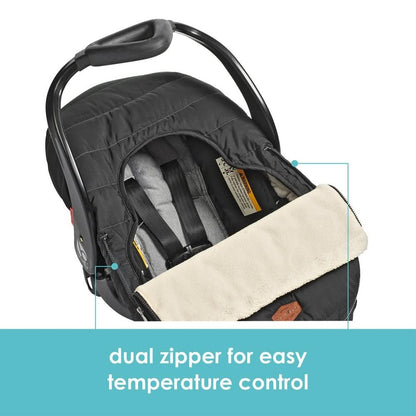 JJ Cole Baby Car Seat Cover, Blanket-Style Baby Stroller & Baby Carrier Cover, Heather Gray
