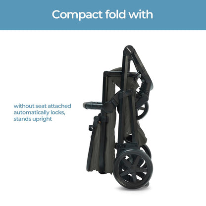 Mompush Baby Stroller, Convertible 2-in-1 with Bassinet Option, Infant Car Seat Compatible, Includes Adapter - Sturdy Full-Size Infant Stroller for Family Adventures