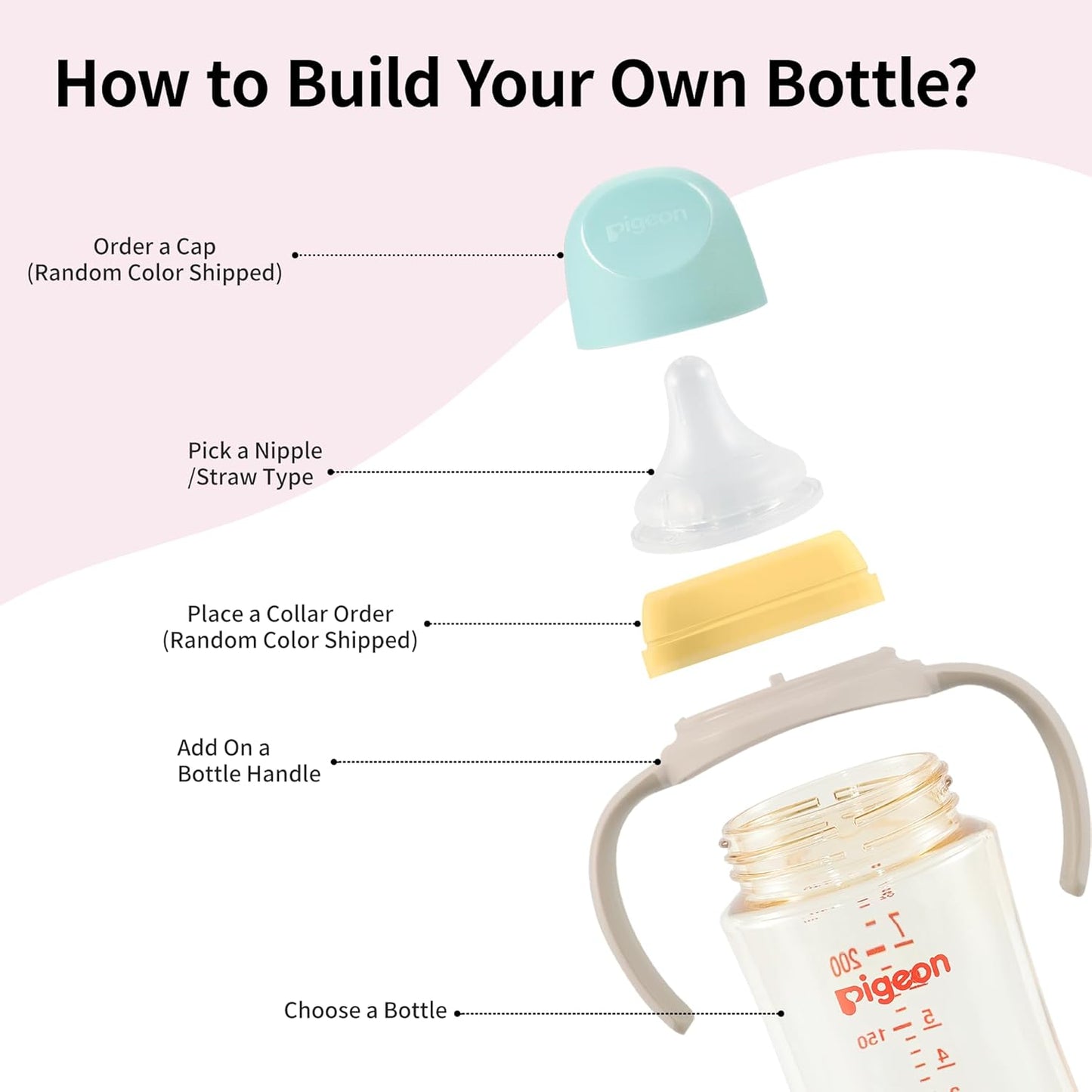 Pigeon PPSU Baby Bottle Replacement Body – 5.4 oz/160 ml, Wide Neck, Heat-Resistant, Drop-Proof, Durable, Easy to Clean, Perfect for Newborns, 1 Pack