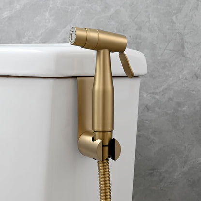 Tecmolog Dual Mode Bidet Sprayer Head Stainless Steel Cloth Diaper Shattaf Hygiene Toilet Replacement, White, WS024AW