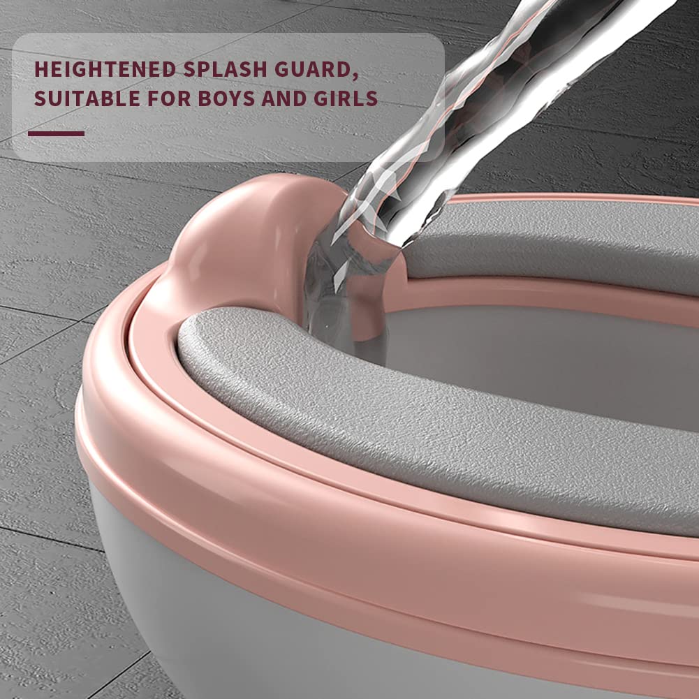 Potty Training Toilet, Realistic Potty Training Seat, Toddler Potty Chair with Soft Seat, Removable Potty Pot, Toilet Tissue Dispenser and Splash Guard, Non-Slip for Toddler& Baby& Kids