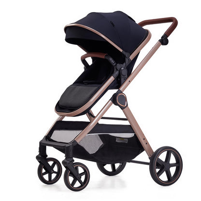 Lortsybab 2 in 1 Baby Stroller, Newborn Infant Toddler Convertible Pram Stroller for 0-36 Months Old Babies (Grey)