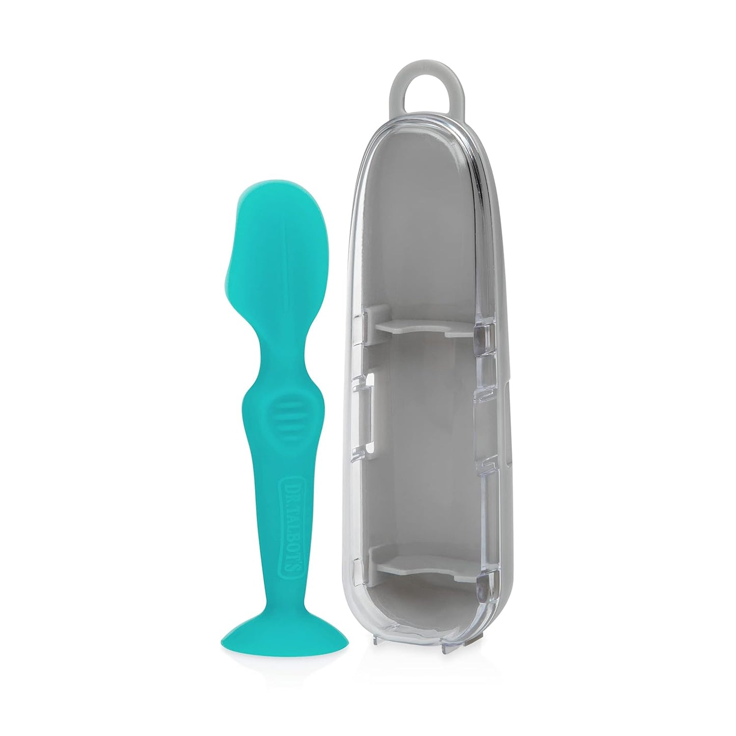 Dr. Talbot's Diaper Cream Brush for Babies - Diaper Rash Cream Applicator with Suction Base and Hygienic Case - Full Size - Aqua Blue