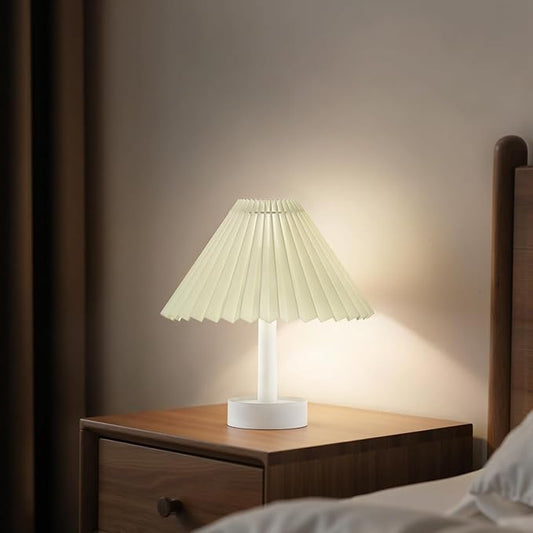 LOVERUIS Night Light Rechargeable Lamps with 3 Dimmable Colors, Cordless Small Bedside Light for Dorm Room Bedroom Decoration, Battery Operated Portable Lights (Green)