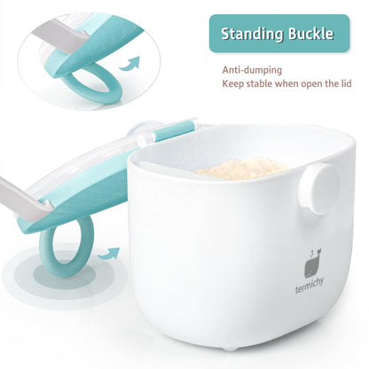 Termichy Baby Formula Dispenser, Portable Formula Dispenser Container with Scoop and Carry Handle for Travel Outdoor Activities for Baby Infant, 500ml