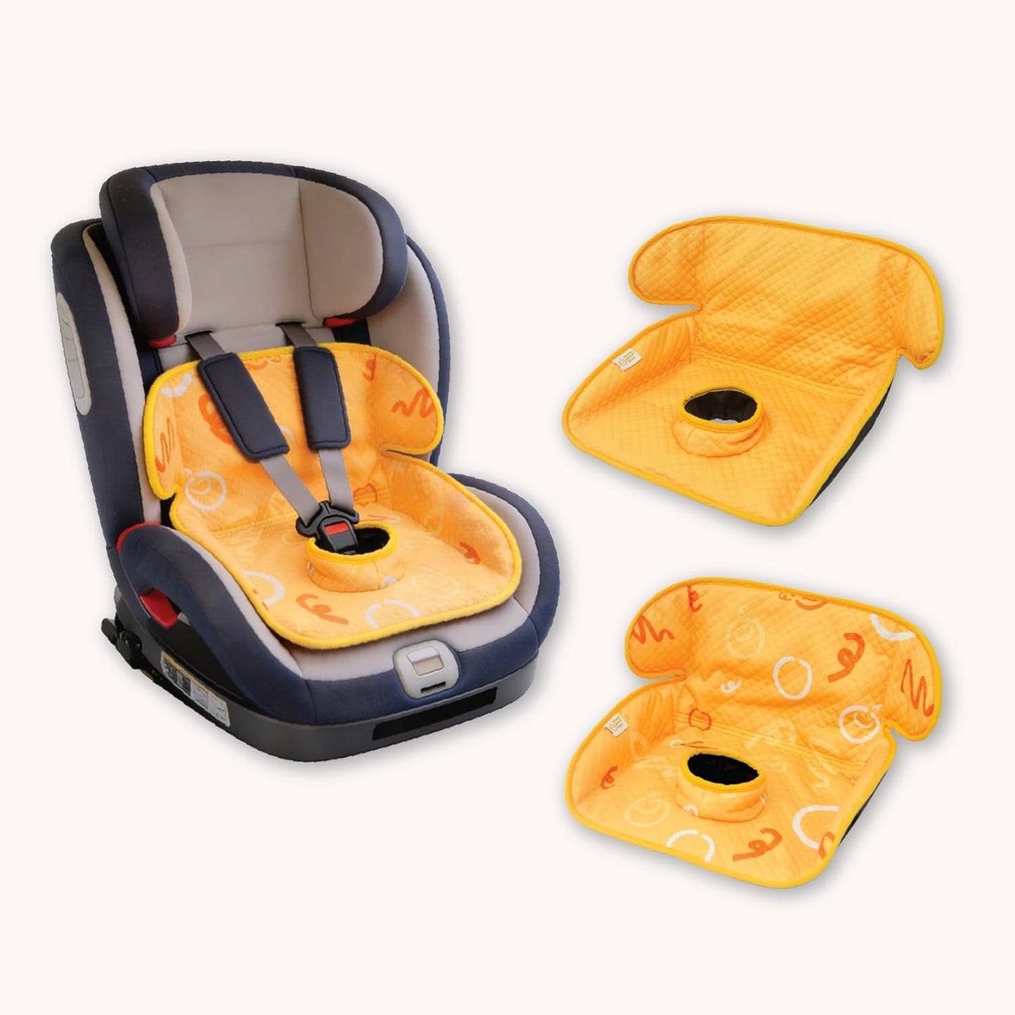 Piddle Pad 2-Pack, Potty Training Car Seat Protector, Toddler Car Seat Cover & Stroller Protector, Machine Washable Waterproof Car Seat, Anti-Slip, Universal Fit (Black)