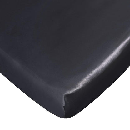 Bassinet Sheets for Baby Boy Girl, Satin Bedside Sleeper Sheets to Fit Mika Micky&Baby Delight&Dream On Me&Baby Joy Bassinet, Bassinet Sheet for Baby Hair (33"x20"x5") Silk Bassinet Sheets, Grey