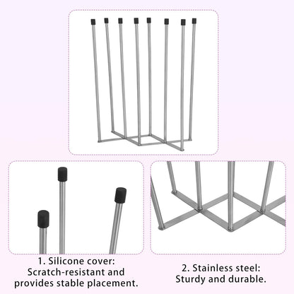 Foldable Bottle Drying Rack, Baby Newborn Extendable Water Bottle Drying Holder Fast Cup Dryer with Non-Slip Silicone Bottom Storage Bag Drainer Rack for Kitchen Home Organizer