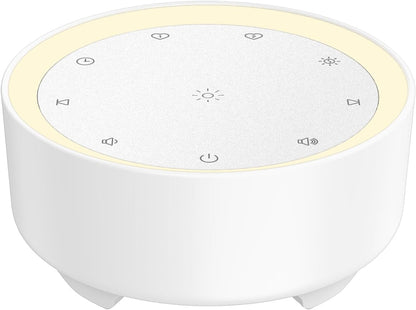 Kipcush White Noise Machine for Sleeping, 20 Soothing Sounds Including White Pink Brown Noise, Fan and Nature, Custom Shortcut Buttons, Dimmable Night Light, 8 Hour Timer, USB Powered
