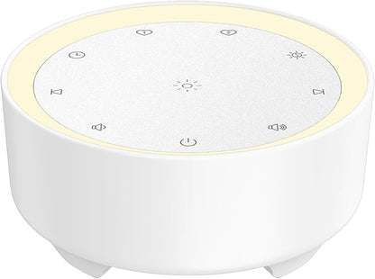 Kipcush White Noise Machine for Sleeping, 20 Soothing Sounds Including White Pink Brown Noise, Fan and Nature, Custom Shortcut Buttons, Dimmable Night Light, 8 Hour Timer, USB Powered