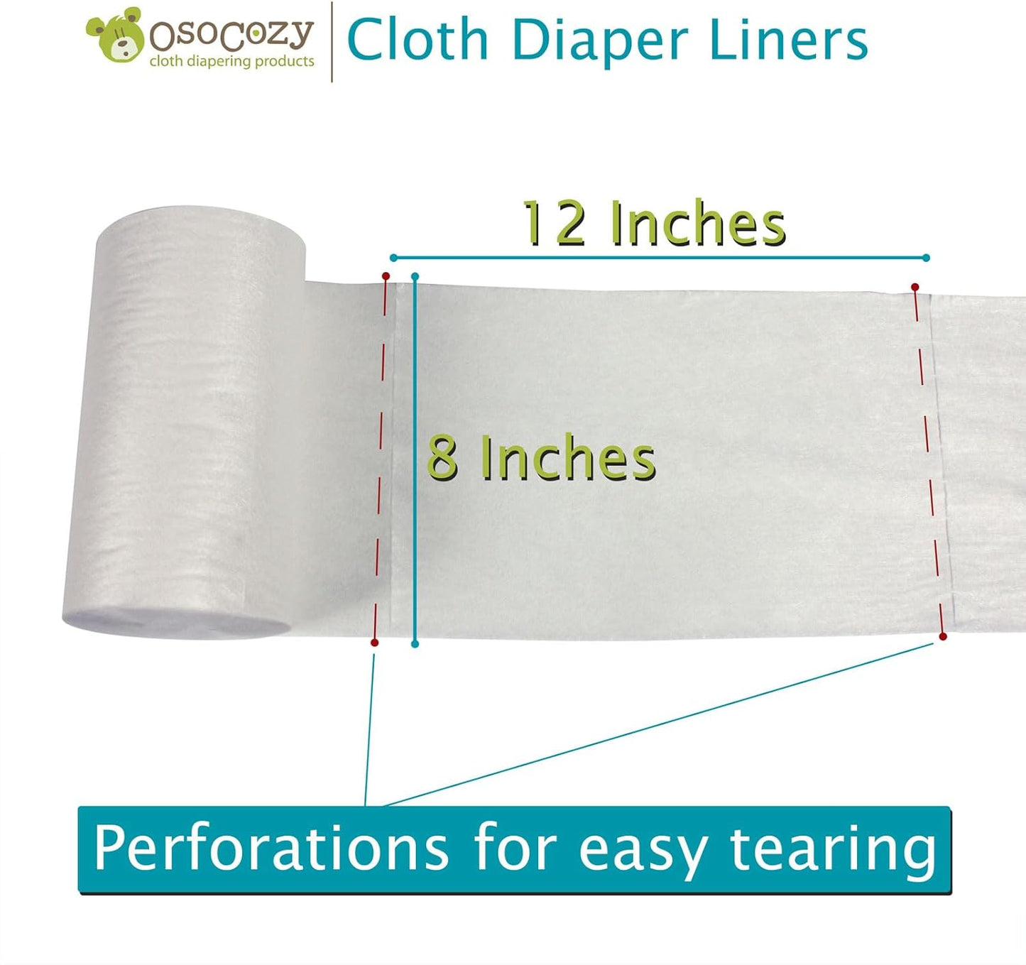 OsoCozy Flushable Diaper Liners - Make Cloth Diapering Convenient with Easy, Quick, Cloth Diaper Liners - Super Soft and Gentle on Baby’s Skin