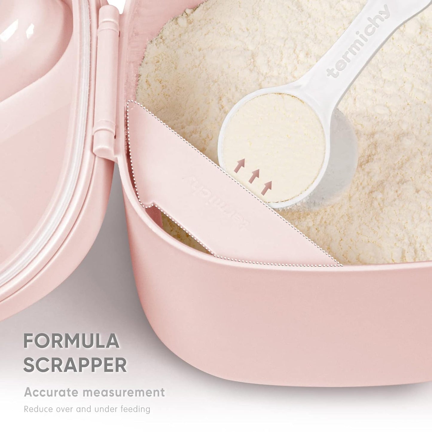 Termichy Baby Formula Dispenser, Portable Formula Dispenser Container with Scoop and Carry Handle for Travel Outdoor Activities for Baby Infant, 500ml