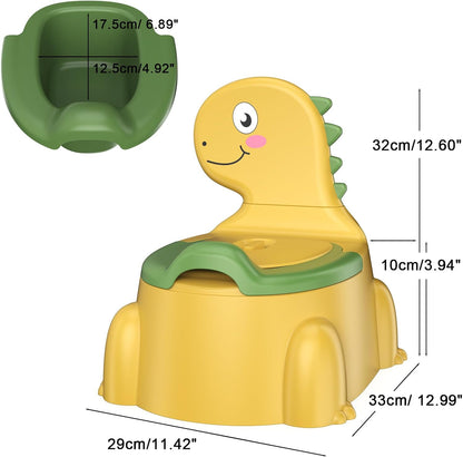 Potty Training Toilet, Toddler Potty Training Seat Baby Potty Chair, Dinosaur Toilet Potty Seat for Boys Girls Kids Toddlers, Portable Travel Potty with lid,Urinal, Splash Guard, Non-Slip Pad(Blue)