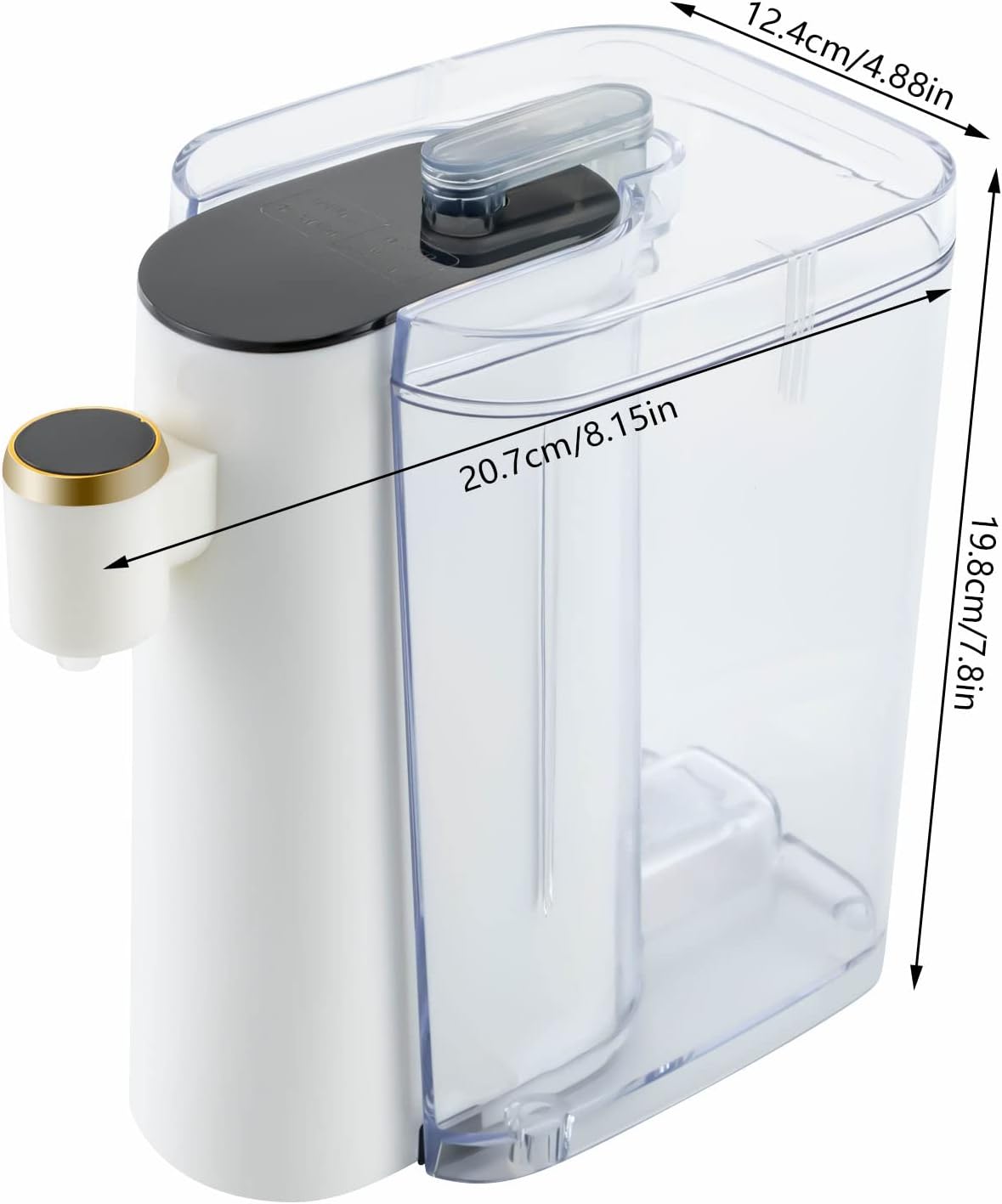3s Instant Hot Water Dispenser, Baby Bottle Formula Dispenser, Mineral/Bottled Water Dispenser, 5 Temperatures Choices, 1500W Portable Water Warmer for Travel, Hotel (Machine + Water Tank)