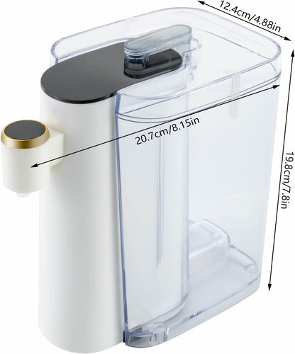 3s Instant Hot Water Dispenser, Baby Bottle Formula Dispenser, Mineral/Bottled Water Dispenser, 5 Temperatures Choices, 1500W Portable Water Warmer for Travel, Hotel (Machine + Water Tank)